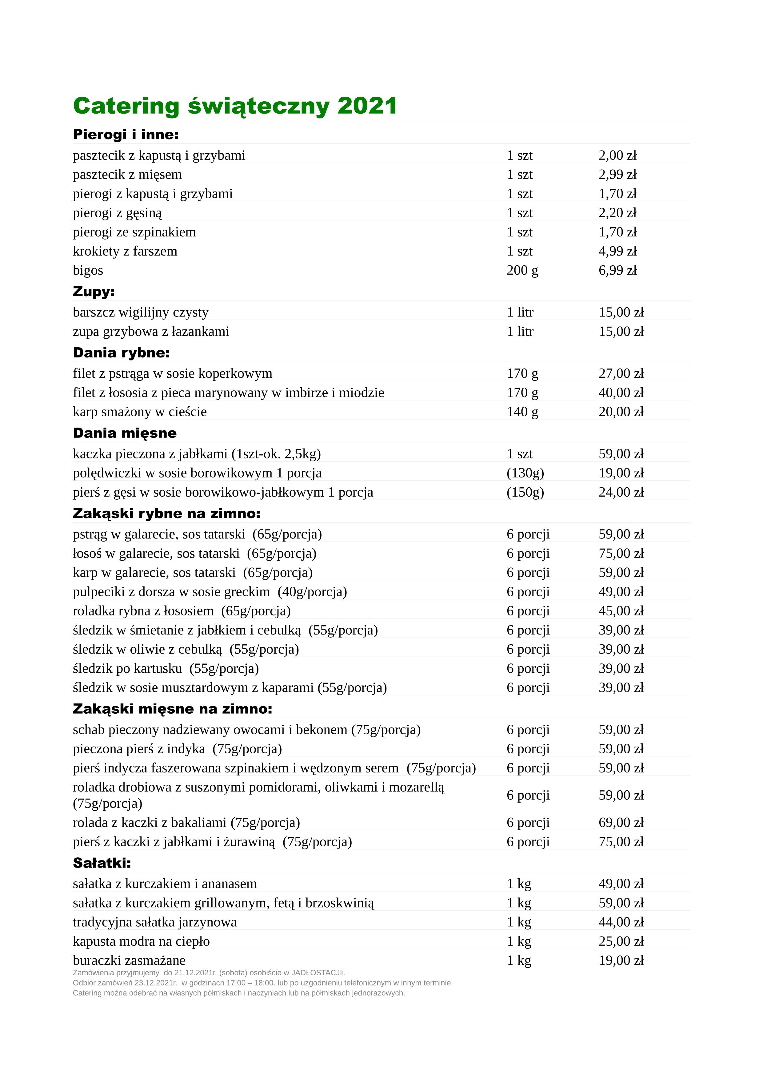 catering świąteczny
